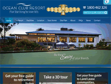 Tablet Screenshot of oceanclubresort.com.au